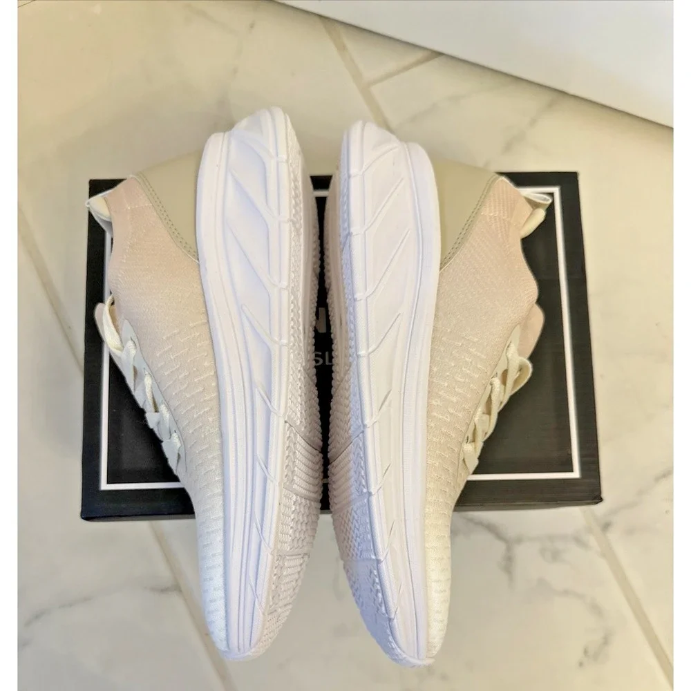 Urban Sport by J/Slides Wmn Sze 10 Holly Sneaker Beige White Knit Casual Neutral